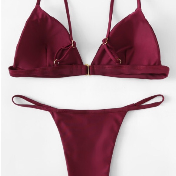 Last one! ❤️ NWT Burgundy Strappy bikini set - Picture 2 of 3